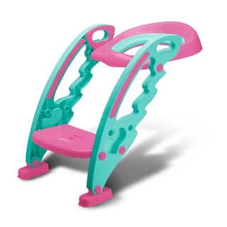 Assento Com Redutor Escada Vaso Trono Troninho Infantil rosa multikids baby