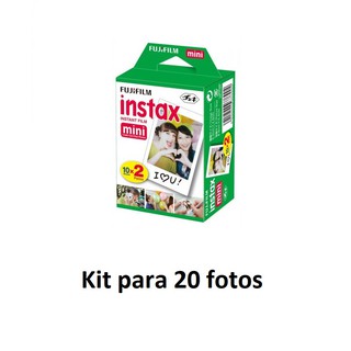 Kit com 20 fotos para Câmera Instax Mini 9 FujiFilm