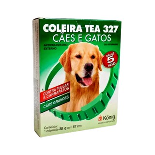 Coleira Anti pulgas e carrapatos - Gatos e Cachorros antipulgas TEA 327 para cães de grande porte pronta entrega