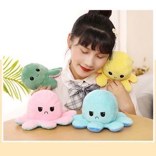 【Any 6 get 10% off】Kkk Octopus Reversible Double Face Octopu Doll With Flip Octopu Birthday Gift