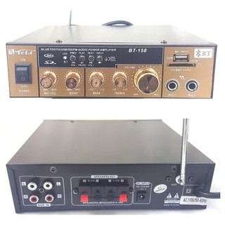 Amplificador Receiver Usb Bluetooth Rádio Fm Som Ambiente LE-705 (3)