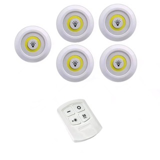 Lampadas Luminaria 5 unidades Led Teto Sem Fio Spot Controle Remoto 15w Cozinha Casa (1)