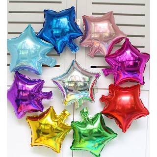 Balão Metalizado de Estrela 22CM com 10 Polegadas