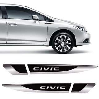 Par De Aplique Lateral New Civic G9 G10 Emblema Resinado