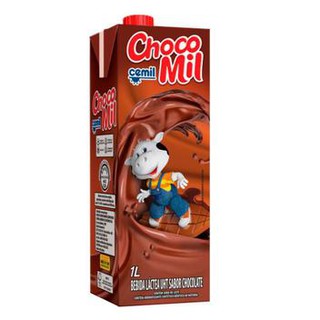 Chocomil Bebida láctea Cemil sabor chocolate em embalagem de 1 litro