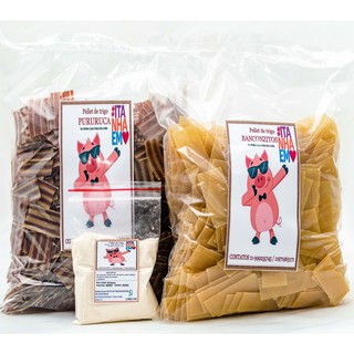 Kit Snacks - Pellets Listrada 1 kg - Pellets Lisa 1 kg e 250grs de Sal bacon