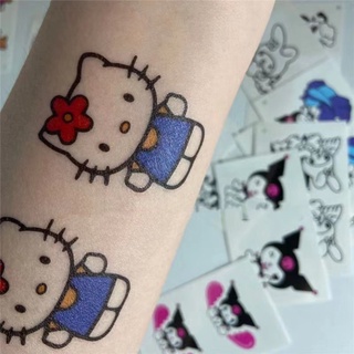 10pçs Adesivos De Tatuagem / / Conjunto De Adesivos Fofo hellocat cute (4)