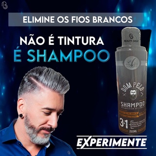 Shampoo Escurecedor de Cabelo Gradual Men | DomPelo | 3 em 1 - Limpa, condiciona e escurece