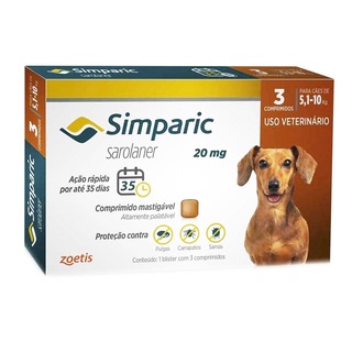 Antipulga Simparic 20 Mg 5 A 10 Kg Combo 3 Comprimidos (1)