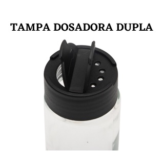 Kit 05 Potes Tempero de Vidro Tampa Dosadora Dupla + Giz + Etiquetas Lousa (3)