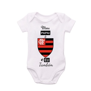 Body bebe personalizado time Flamengo (Pai ,Mãe)