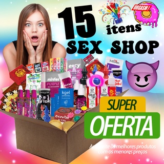 Kit Sex Shop com 15 Produtos Eróticos Sexy