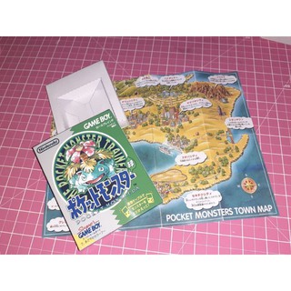 caixa + berço + mapa repro pokémon Green japonês pocket Monsters Green gb gameboy (2)