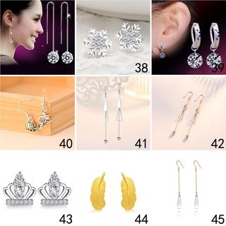 Brincos pendentes de prata 925 para mulheres, joias de moda de pérolas de flores estilo coreano ED006 (9)