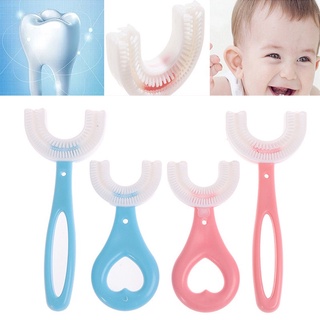 Escova De Dentes Infantil Em Formato De U De Silicone 360 Graus Para Escova De Dentes Infantil Para 2-12 Anos