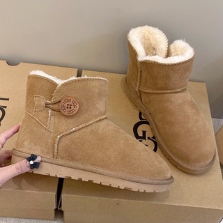 UGG 2022 new button snow boots women's boots low boots velvet shoes