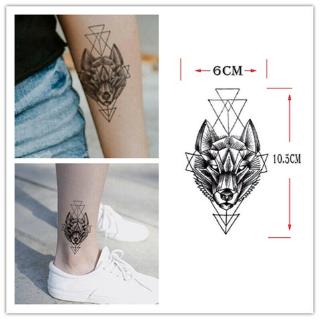 Adesivos De Tatuagem Temporária / À Prova D 'Água / Cabeça De Lobo / Tatto Falsa Geométrico (5)