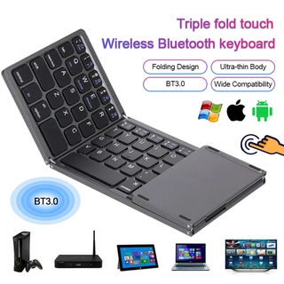 Mini Portátil Dobrável Teclado Bluetooth Sem Fio Com Touchboard Apropriado Para Janelas Android Ios Tablet iPad (1)