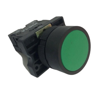 Botão Painel Verde Pulsante 22mm 1 Contato NA