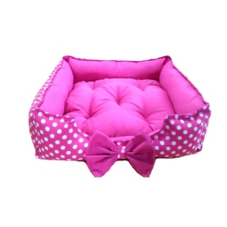CAMA PET caminha de cachorro caminha para gatos cama de cachorro cama para gatos bolinha rosa (3)