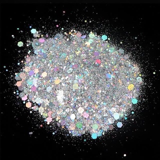 10g Glitter Flocado Misturado com Fino Poliéster Resina