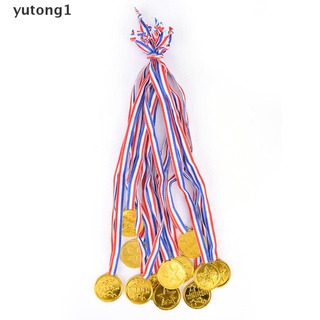 Yutong 12 Peças Medalhas De Plástico De Ouro Para Crianças / Bebês / Esportes / Jogos / Prêmios / Festas Br
