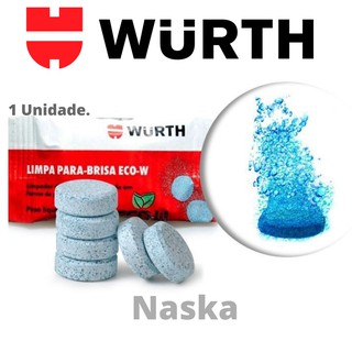 LIMPA PARABRISA EM PASTILHAS DE 5G Wurth ( 1 Unidades) Comprimidos Efervescentes Concentrados para Limpeza/Descontaminação/Limpador Doméstico de Para-Brisa de Carros