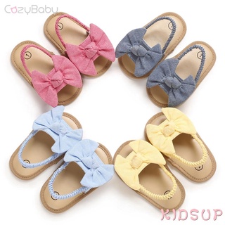 Baby Girls Bow Knot Sandals Summer Soft Sole Flat Princess Shoes