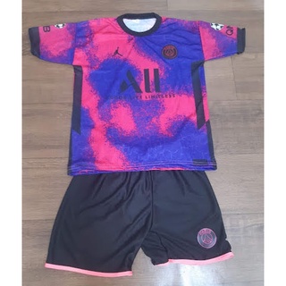 Kit infantil shorts e camisa PSG Paris Saint Germain