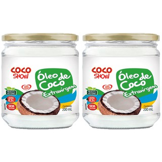 Oleo de coco Extra virgem 200 ml Coco Show 2 unidades (1)