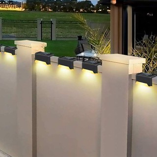 Luz Solar Lâmpada LED Movida À Energia Solar Para Escadas De Jardim Muro Gramado