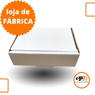 Papelaria 10 Caixa de Papelão Branco Pequena - 16x11x5 - Montável - Correios / Sedex / Pac - Barato - Melhor Preço - Pronta Entrega! (1)
