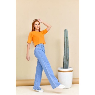 Calça jeans Wide lag feminina Pantalona perfeita blogueira (5)