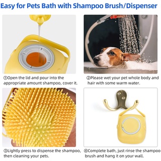 Esponja De Silicone Para Banho Com Dispenser Shampoo / Sabonete Escova Crianças, Adultos e Pets (3)