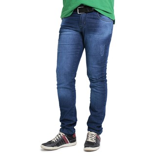 Calça jeans masculina Azul escuro skinny + BRINDE