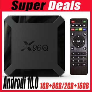 X96Q Smart TV Box Android 10.0 2.4G Wifi 4K Set top Media Player 4+64gb