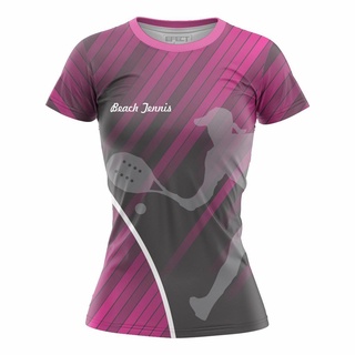 Camiseta Feminina Beach Tennis Camisa Termica Dry Fit Tenis Protecao UV Raquetev