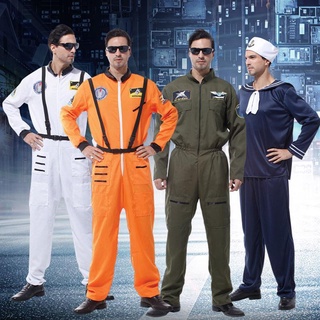 Halloween Adulto Traje Do Partido Astronauta Piloto Da Força Aérea Uniforme Bonito cosplay