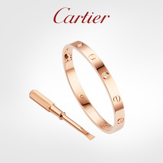 Pulseira Cartier Love 4 diamantes com chave de fenda