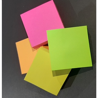 Post-it (postite) Kit 400 Folhas Bloco Recado Adesivo Cores: laranja, rosa, amarelo e verde neon