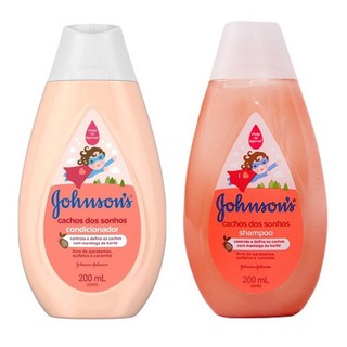 Shampoo e condicionador Infantil Johnson's Cachos dos Sonhos com 200 ml
