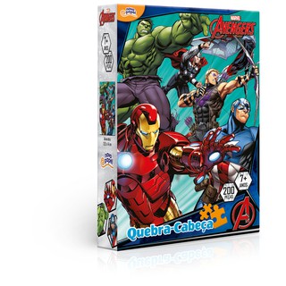 Quebra Cabeça Marvel Os Vingadores 200 Peças - Toyster 8041