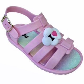sandália papete infantil menina kids bebê pink nuvem gliter Juju Shoes