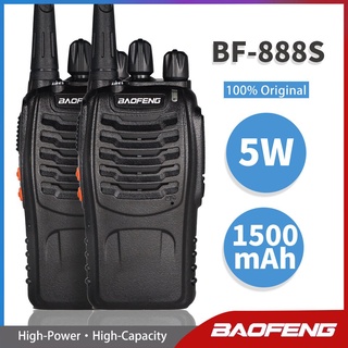 Baofeng-walkie-talkie bf888s, 2 peças, portátil, rádio em dois sentidos, fm, transmissor, 5w, uhf, portátil, cb