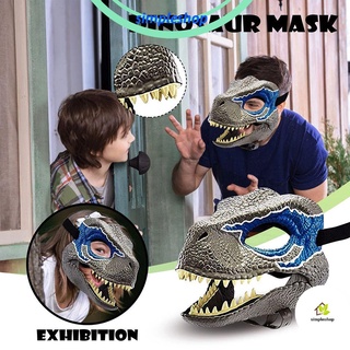 ❀ Simples Novo Dinossauro Proteção Móveis Contra Recoração Facial Dragão Suave Cosplay Brinquedo Engraçado Festa De Halloween Horrificar Máscara Dino