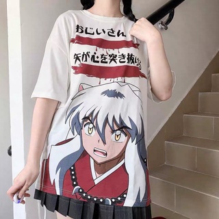 Camiseta Feminina De Mangas Curtas Com Desenho Bf Inuyasha