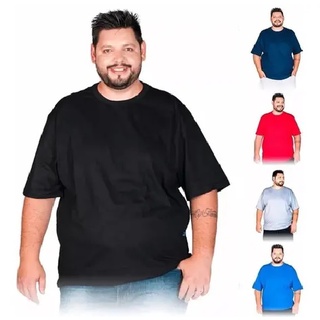 Kit 5 Camisetas G1 G2 G3 Plus Size Poliéster Cor Variadas