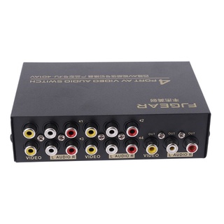Lun 4 Porta Av Entrada De Áudio E Vídeo Rca 4 1 Saída Switcher Selector Switch Splitter Box (3)