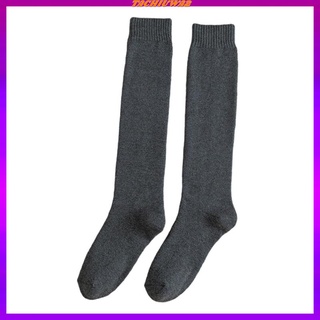 1 Pair Mens Knee High Long Socks Thick Warm High-Tube Breathable Soft for Winter Sports (6)