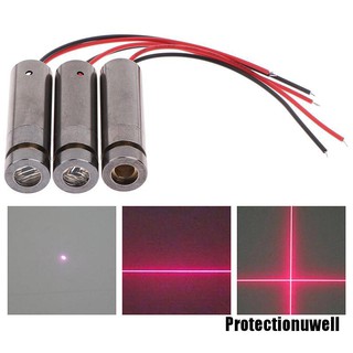 Pnbr 650nm 5mW red point / line / cross laser module head glass lens focusable